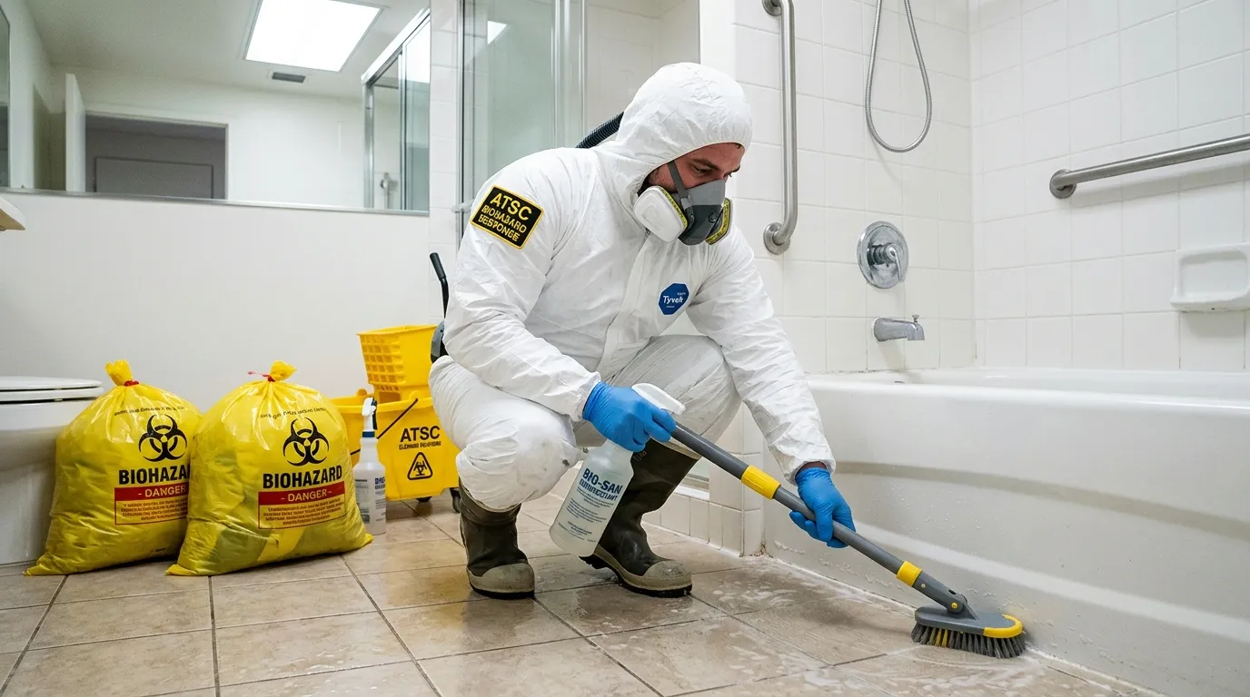 Decontamination equipment deployed for Blood Cleanup in Newton Highlands